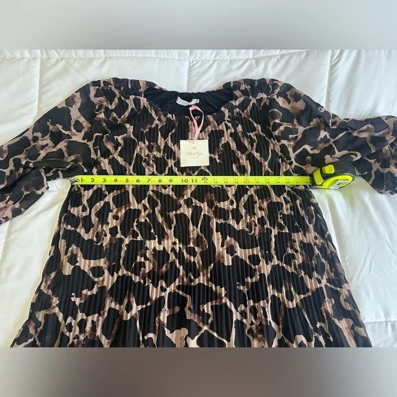 New Me & Gee Leopard Print Dress Sz L/XL - Picture 5 of 6